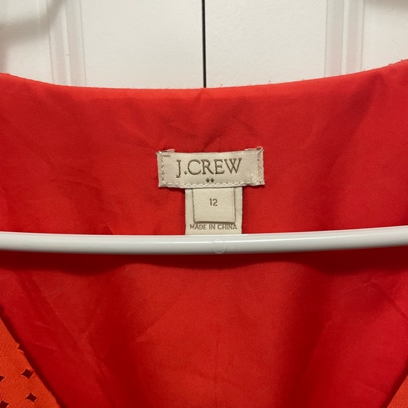 J. Crew orange midi dress size 12 with pockets - Picture 2 of 2
